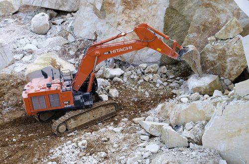 Zaxis 690 LCH  escavatore per cavare blocchi di marmo in cava Foto-2